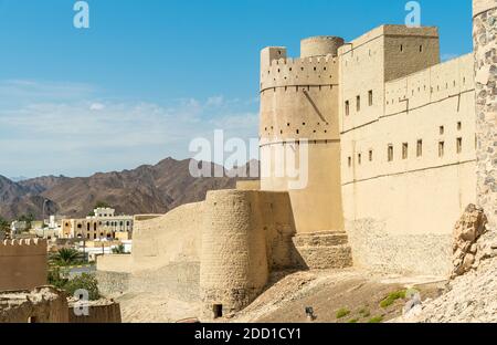 Bahla Fort at the foot of the Djebel Akhdar in Sultanate of Oman. Unesco World Heritage Site. Stock Photo