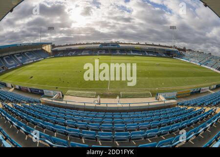 General view of the MEMS Priestfield Stadium ahead of this afternoons early kick-off Gillingham v Charlton Athletic Stock Photo