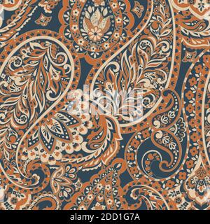 seamless paisley pattern. Colorful vector background Stock Vector