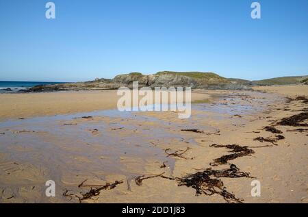 Constantine Bay & Beach, North Cornwall, England, UK in September Stock Photo