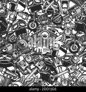 Seamless pattern with auto repair design elements Vector Image