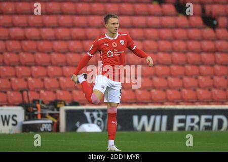 Cauley Woodrow #9 of Barnsley during the pre-game warmup Stock Photo