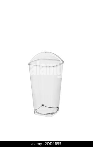 Disposable plastic containers on a white background Stock Photo