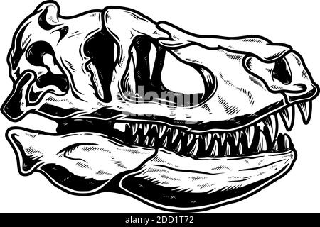 Tyrannosaurus T Rex Skeleton Logo Design Stock Vector Image & Art - Alamy