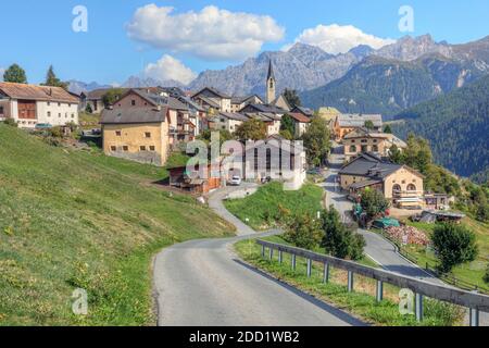 Guarda, Scuol, Lower Engadine, Grisons, Switzerland, Europe Stock Photo