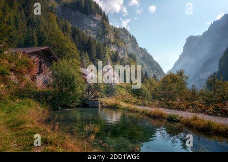 St. Martin, Calfeisen Valley, St. Gallen, Switzerland, Europe Stock Photo