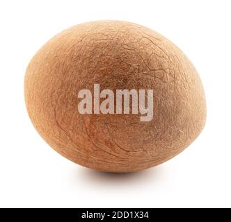 coconut without shell isolated on a white background. Stock Photo