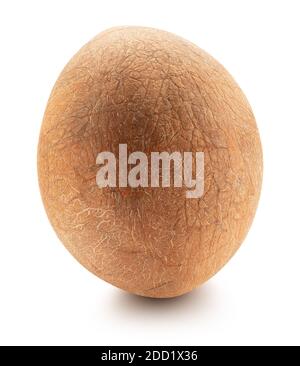 coconut without shell isolated on a white background. Stock Photo