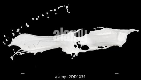 milk splash on a black background. Stock Photo