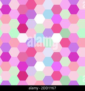 Elegant modern multicolor hexagon texture for printing and textile-Seamless vector multicolor honeycomb background Stock Vector