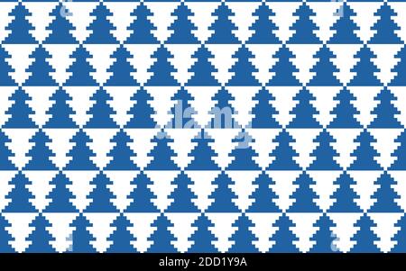 Vector pixel seamless pattern. New Year knitted background Stock Vector
