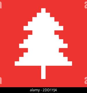 Vector pixel seamless pattern. New Year knitted background Stock Vector