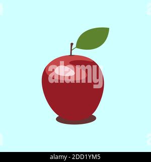 Vector object of apple with a white background for graphic design Stock Vector