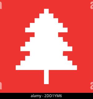 Vector pixel seamless pattern. New Year knitted background Stock Vector
