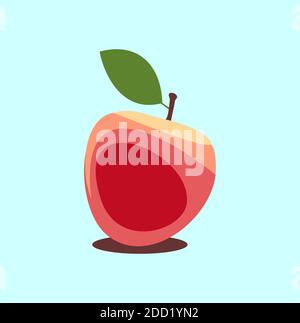 Vector object of apple with a white background for graphic design Stock Vector