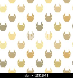 Vector seamless geometric pattern. Origami dog. Stock Vector