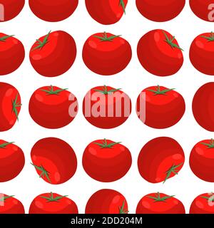 Illustration on theme of pattern red tomato, vegetable ketchup for seal. Vegetable pattern consisting of beautiful red tomato, many ketchup. Simple co Stock Vector