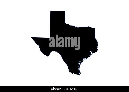 Texas Map Icon vector on white Stock Vector