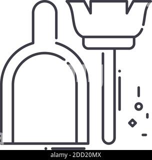 Cleaning Brush Simple Line Icon. Washing Brush Thin Linear Signs Stock  Illustration - Illustration of bucket, design: 96274544