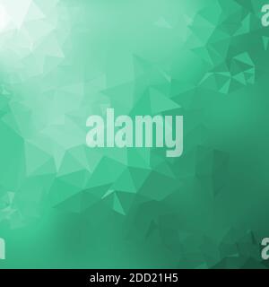 Green gradient low poly triangles shape abstract background, trendy dynamic design background Stock Photo