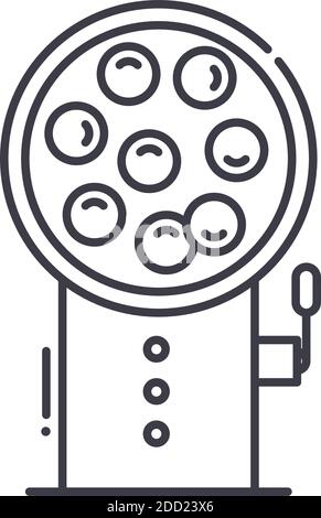 Drops candy icon, linear isolated illustration, thin line vector, web design sign, outline concept symbol with editable stroke on white background. Stock Vector