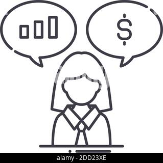 Equities icon, linear isolated illustration, thin line vector, web design sign, outline concept symbol with editable stroke on white background. Stock Vector