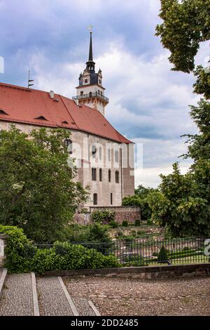 Germany,Torgau, Hartenfels Castle, Castle Chapel, dedicated by martin Luther, 1544, Wendelstein stairway Stock Photo