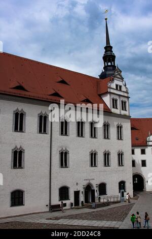 Germany,Torgau, Hartenfels Castle, Castle Chapel, dedicated by martin Luther, 1544, Wendelstein stairway Stock Photo