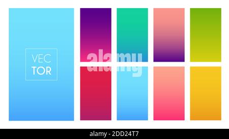 Trendy gradient poster. Bright abstract yellow blue green soft color wallpaper for website or mobile app. Stock Vector