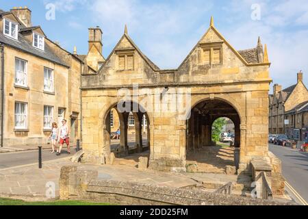 Medieval Market Hall, High Street, Chipping Campden, Gloucestershire, England, United Kingdom Stock Photo