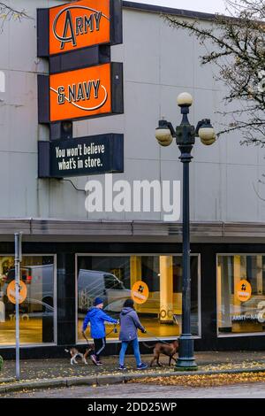 Army and Navy, Department store sign, New Westminster, British Columbia, Canada Stock Photo