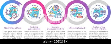Business advisor tasks vector infographic template Stock Vector