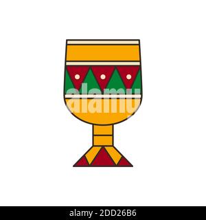 Kikombe Cha Umoja - isolated vector illustration. Kikombe cha umoja is traditional symbol of Kwanzaa. It is translate like unity cup Stock Vector