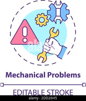 Mechanical problems concept icon Stock Vector