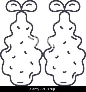 Ebi fry icon, linear isolated illustration, thin line vector, web design sign, outline concept symbol with editable stroke on white background. Stock Vector