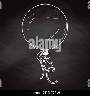 Inflatable balls on a string. Vector illustration in sketch style Stock Vector