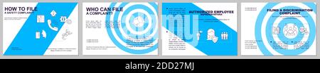 Safety complaints filing brochure template Stock Vector