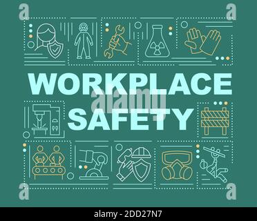 Workplace safety word concepts banner Stock Vector