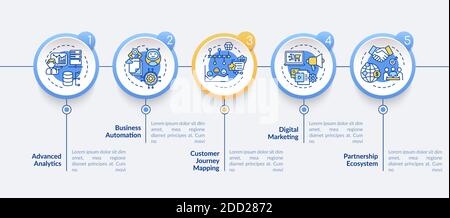 Digital advisory vector infographic template Stock Vector