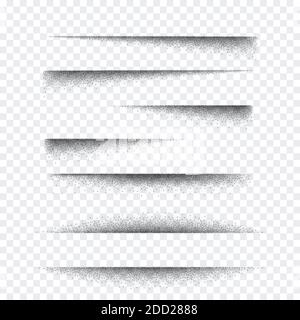 Set of stipple gradient shadow ,dot hatching or halftone gradient shadows Vector object Stock Vector
