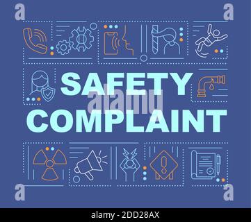 Safety complaint word concepts banner Stock Vector