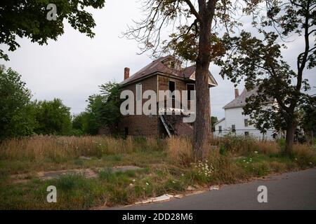 Inner city Detroit neighborhoods, filmed ca 2010, by Dembinsky Photo Assoc Stock Photo