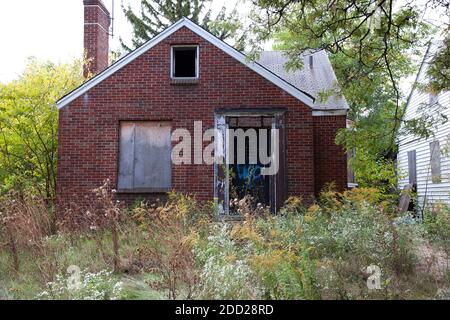 Inner city Detroit neighborhoods, filmed ca 2010, by Dembinsky Photo Assoc Stock Photo