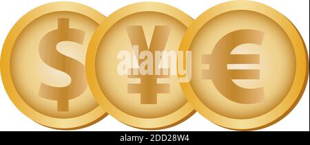 Isolated money coins in white background financial icon- Vector Stock Vector