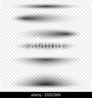Stipple gradient oval shadow set, various round halftone dot gradient Vector Stock Vector