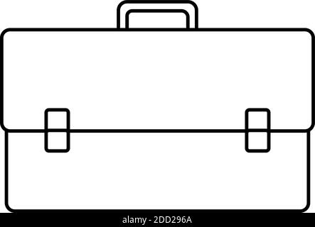 Isolated briefcase financial draw in white background financial icon- Vector Stock Vector