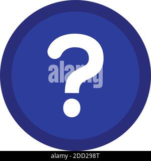 Isolated question online digital marketing colorful icon in white background- Vector Stock Vector