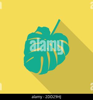 leaf monsters Icon with Long Shadow. Vector Illustration EPS10 Stock Vector