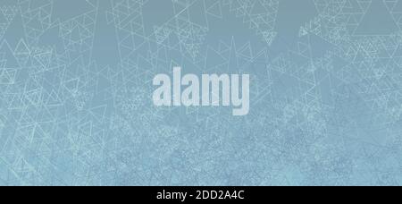 Abstract light azure background with chaotic many thin triangles. Subtle vector graphic pattern Stock Vector