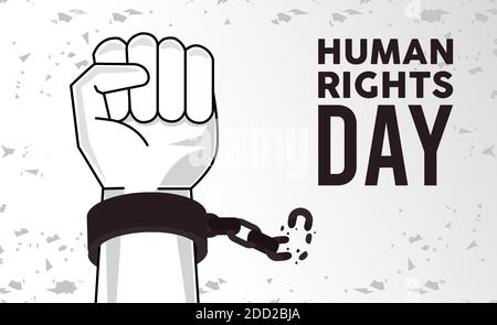 Human Rights Day Poster with Hand Breaking Handcuffs Stock Vector -  Illustration of awareness, organization: 202926279